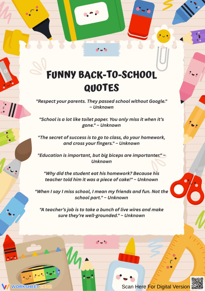 Funny Back-to-School Quotes - Page 1