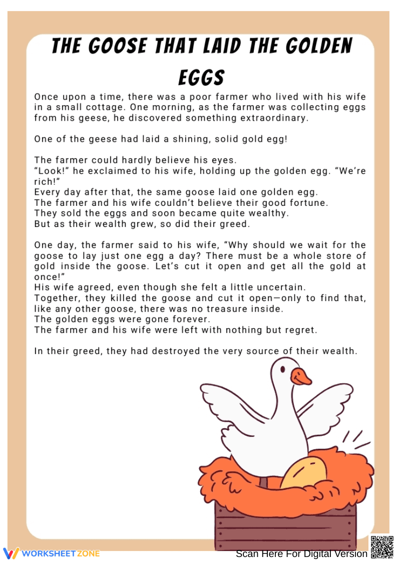 The Goose That Laid the Golden Eggs - A Tale of Greed - Page 1