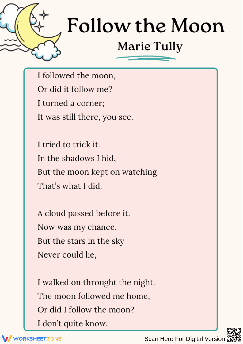 "Follow the Moon" - Free Verse Poem - Page 1