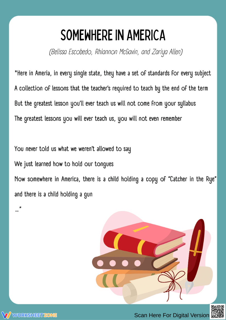 Slam Poetry Example: "Somewhere in America" - Page 1