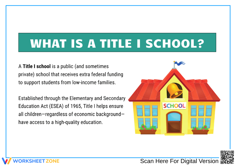 What Is a Title I School? Printable Grade 6-8 Guide - Page 1