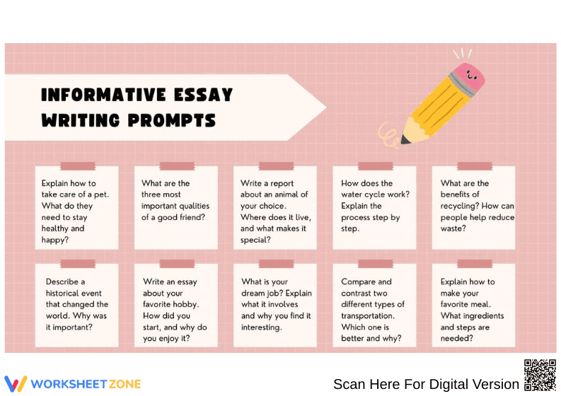 Informative Essay Writing Prompts - Page 1