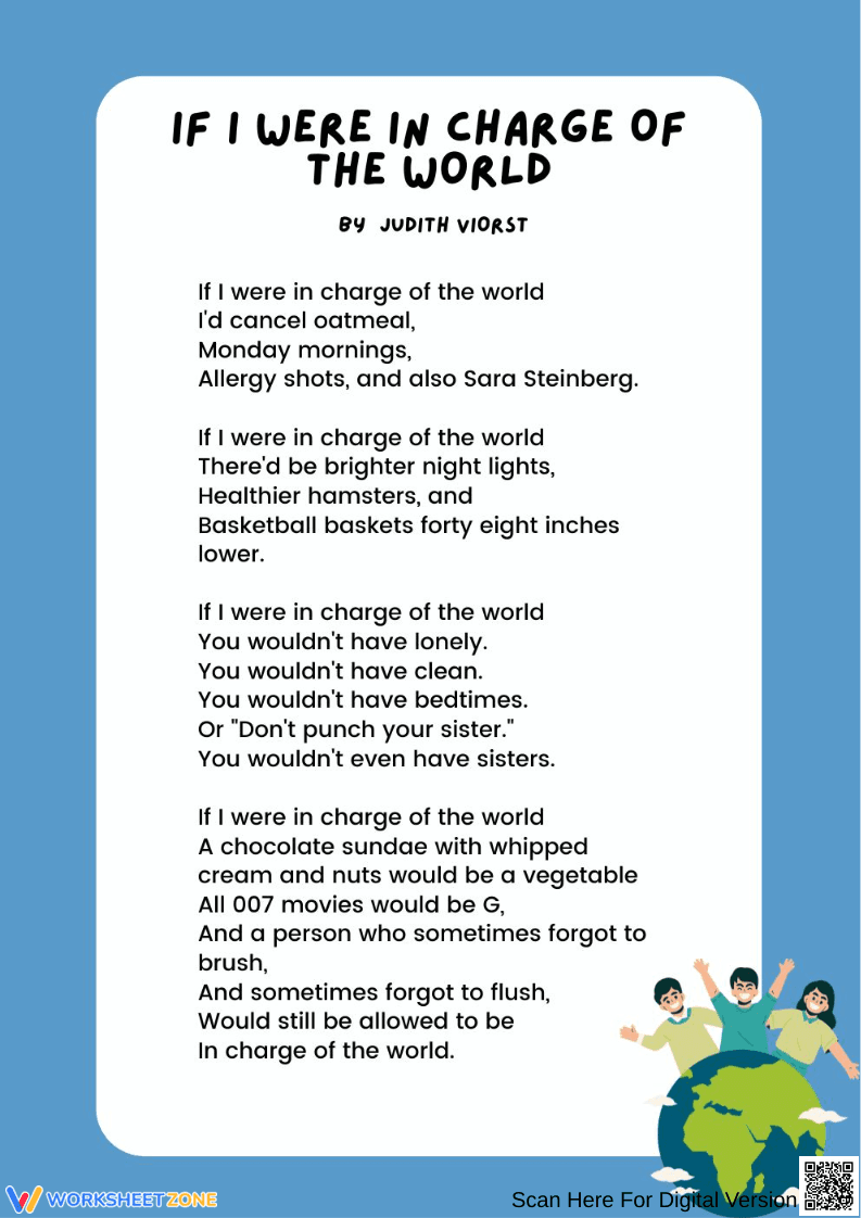 If I Were in Charge of the World Poem Poster - Page 1