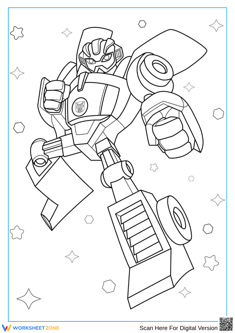 Energetic Starscream Coloring Page for Kids - Page 1