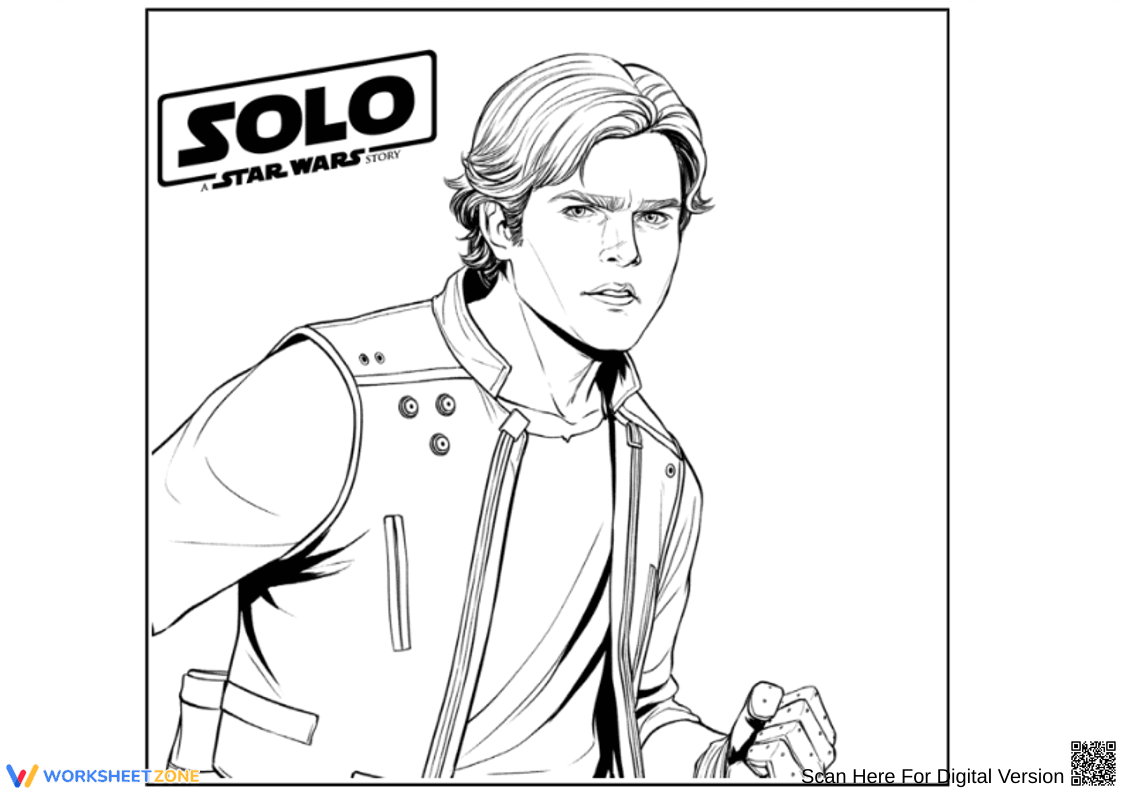 Han Solo Coloring Page – Solo: A Star Wars Story - Page 1