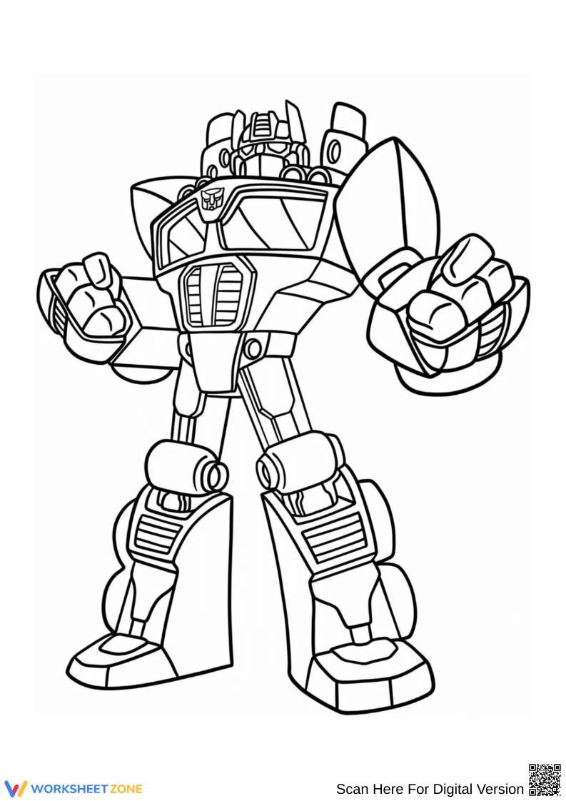Optimus Prime Rescue Bots Coloring Page - Page 1