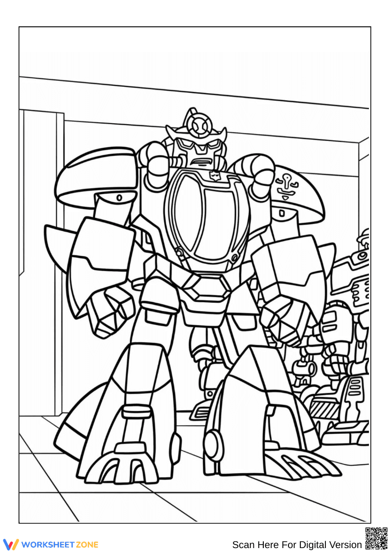 Rescue Bots Robot in HQ Coloring Page - Page 1