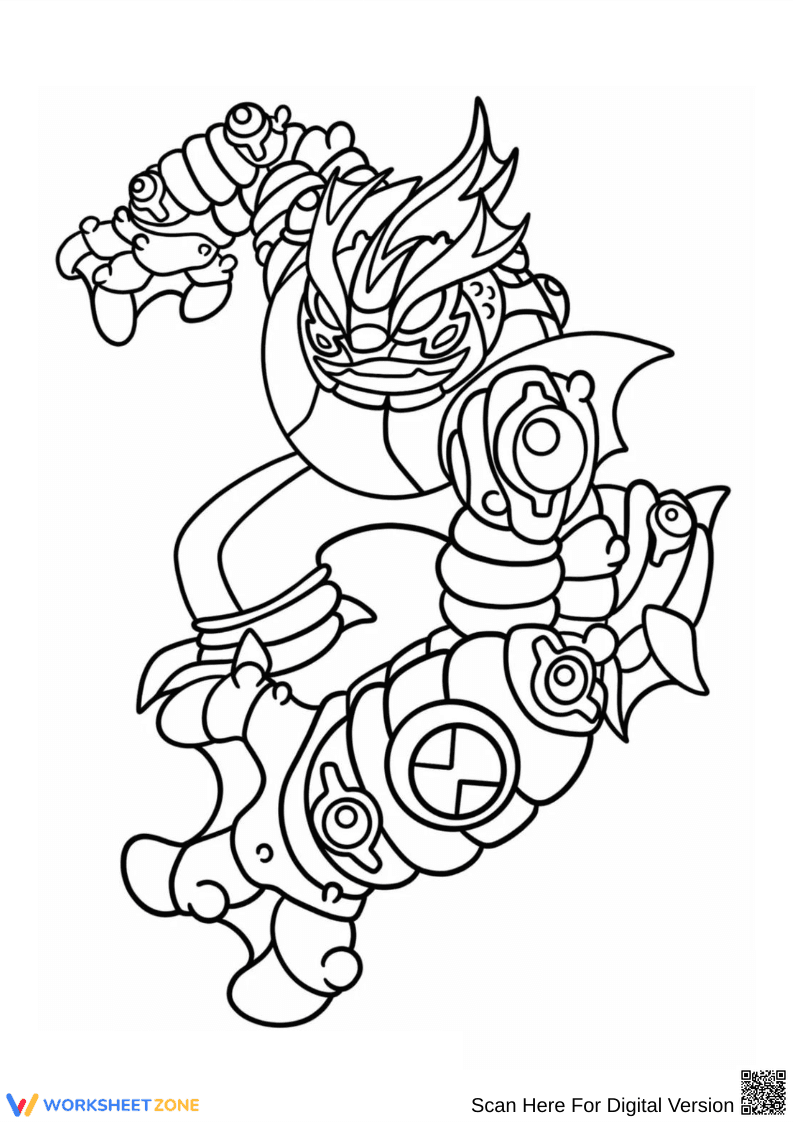 Ben 10 Alien Upgrade Coloring Page – Mech Warrior Style - Page 1