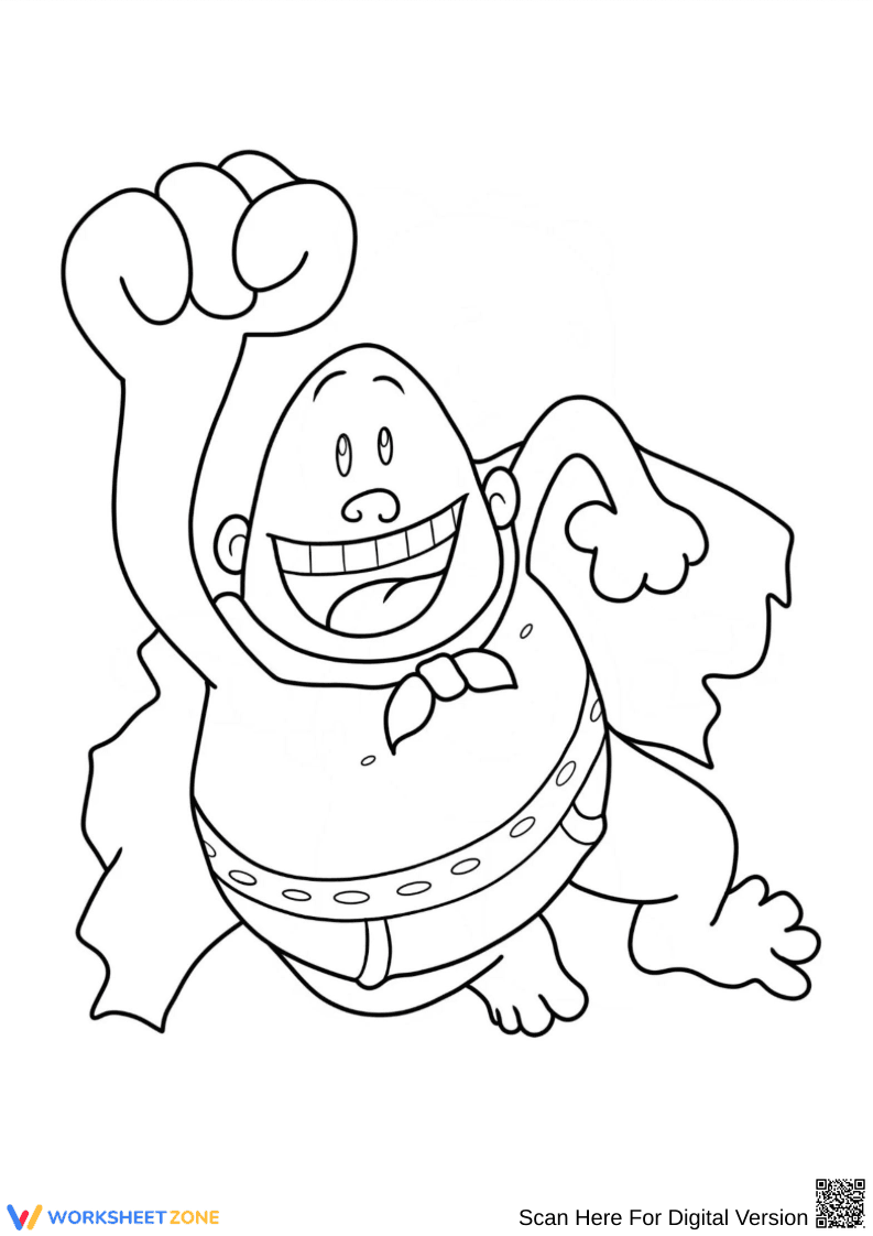 Captain Underpants Flying Coloring Page - Page 1