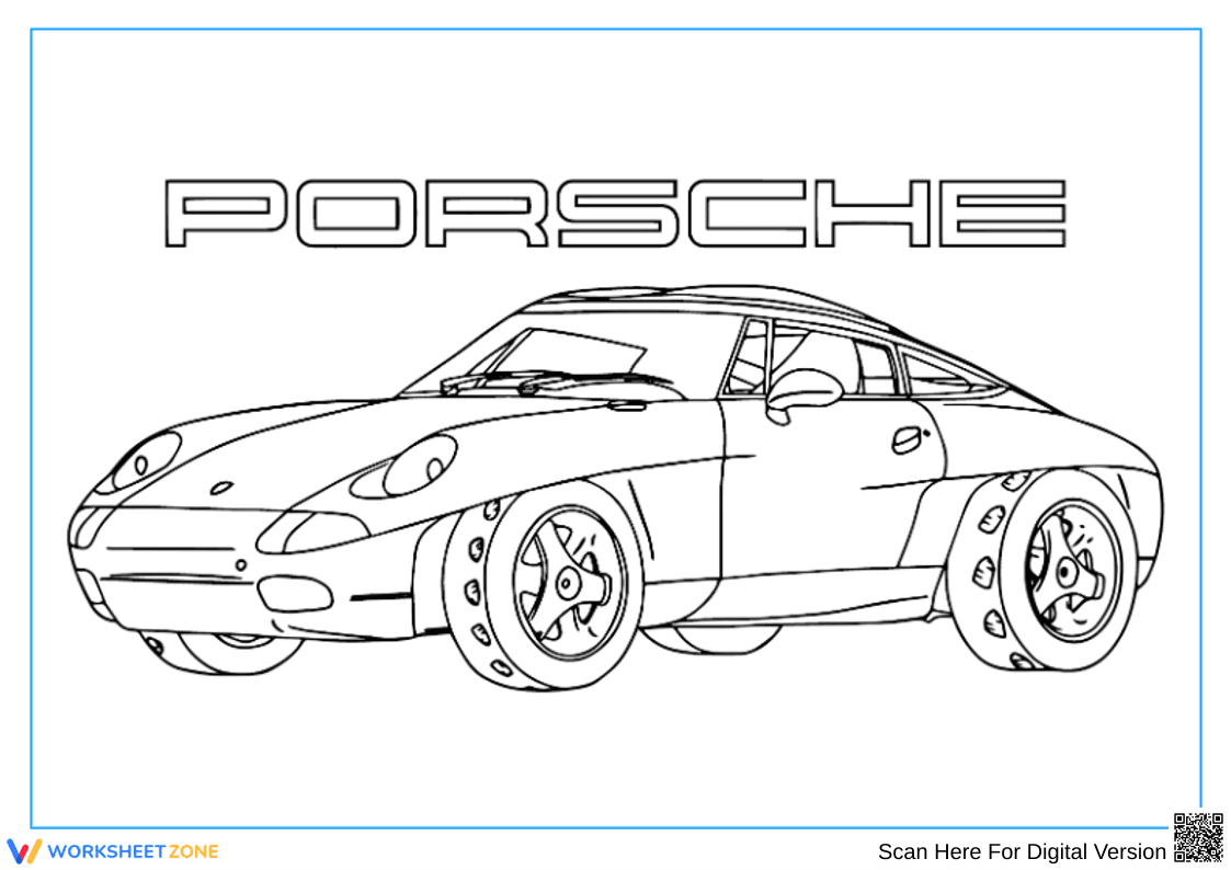 Classic Porsche 911 Coloring Page - Page 1