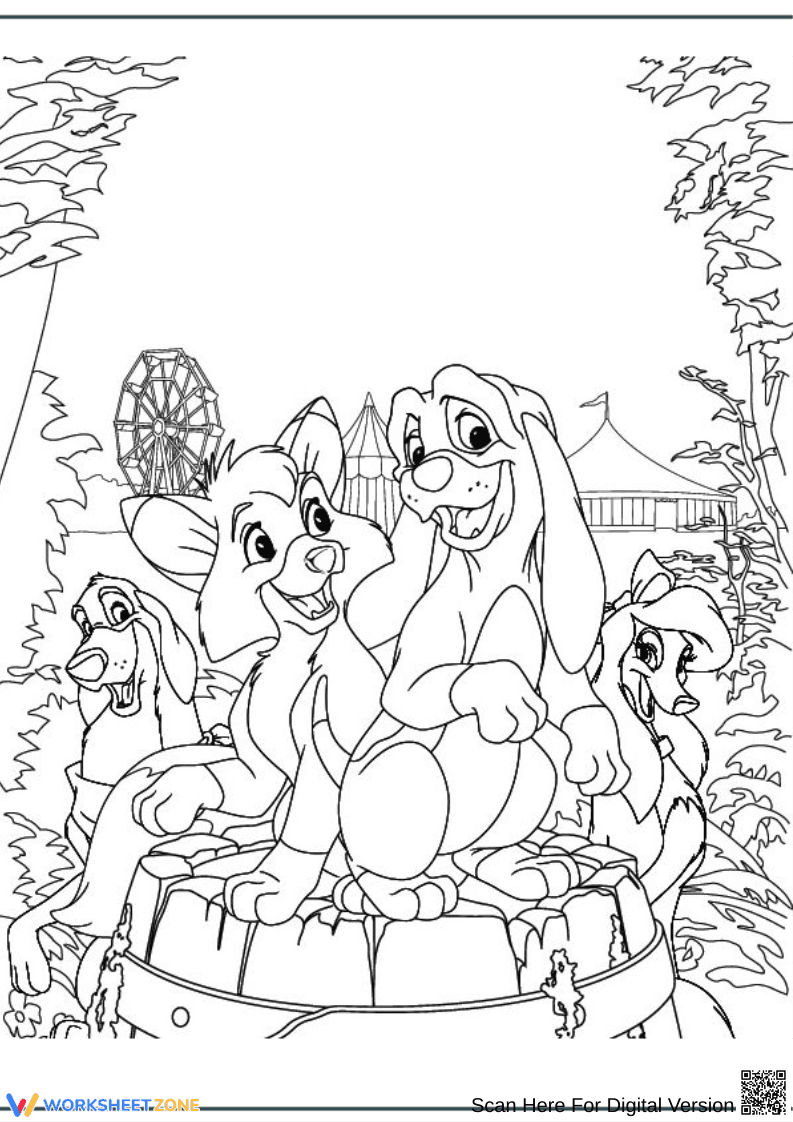 Fox and the Hound Disney Coloring Page - Page 1