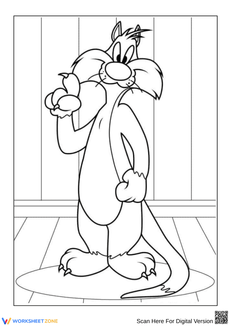 Looney Tunes Cat Coloring Page - Page 1