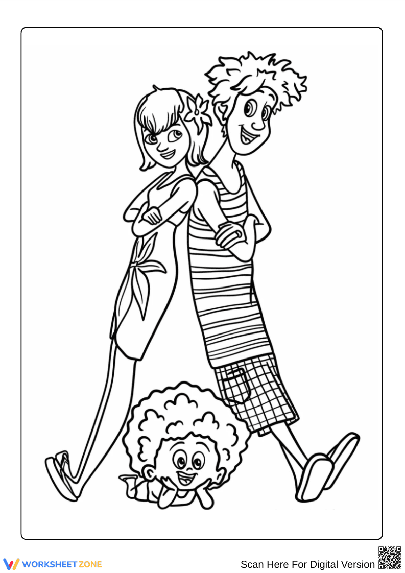 Hotel Transylvania Friends Coloring Page - Page 1