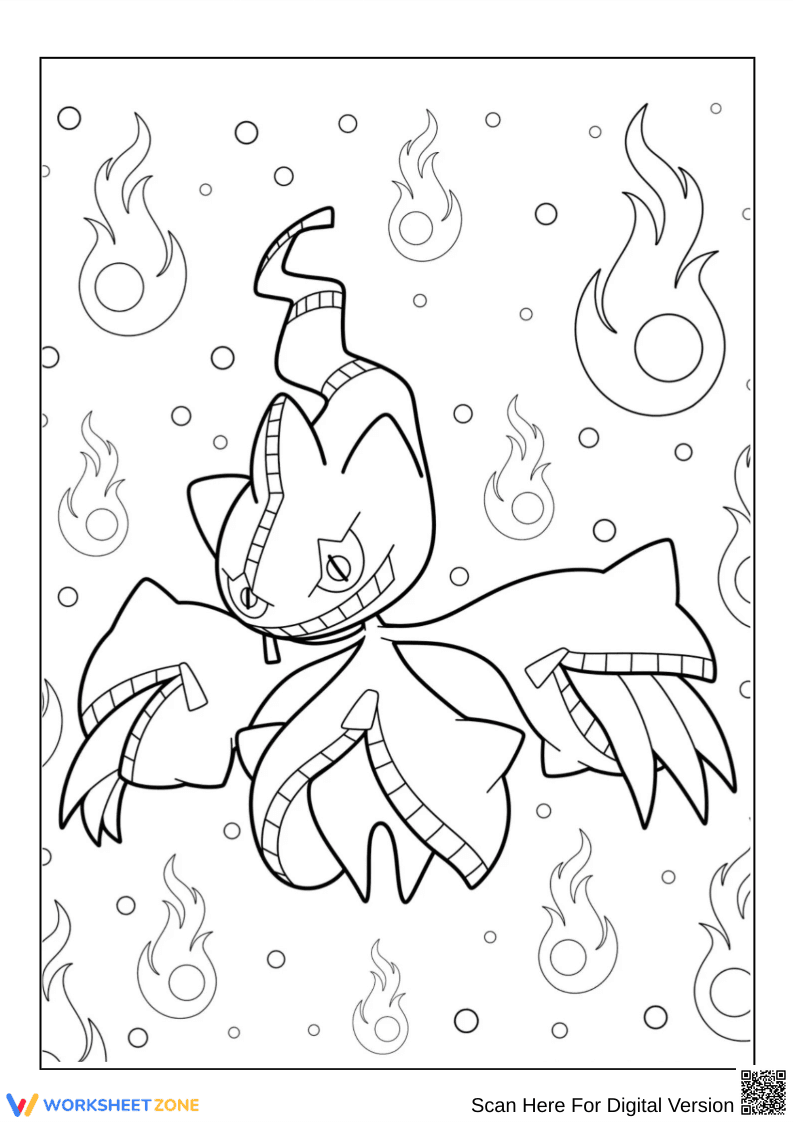 Mega Banette Pokémon Coloring Page - Page 1