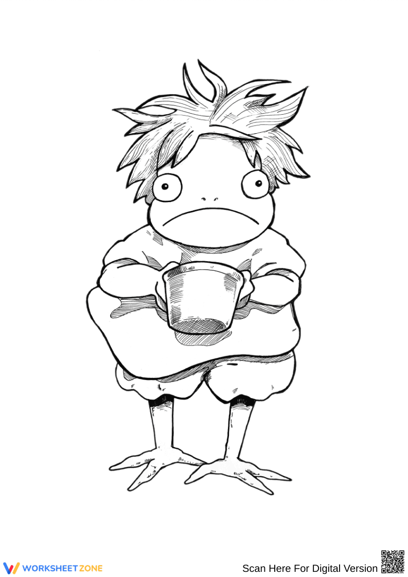 Ponyo Fish Form Coloring Page - Page 1