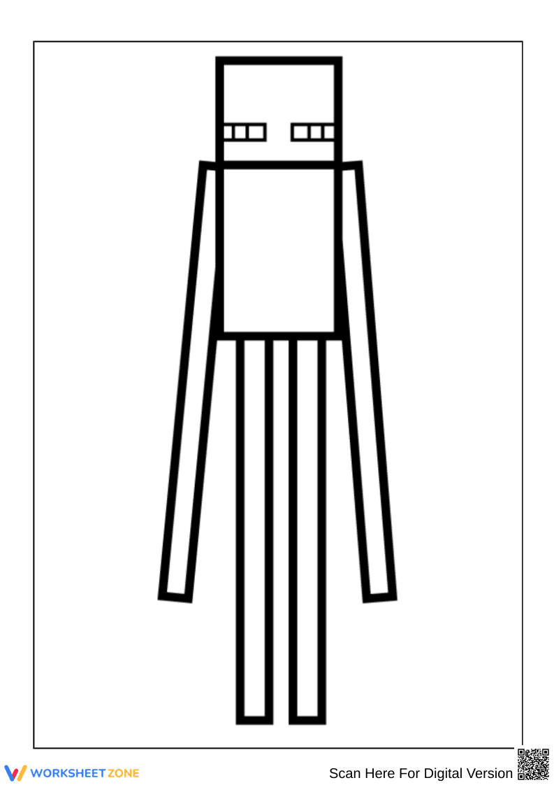 Minecraft Enderman Coloring Page - Page 1
