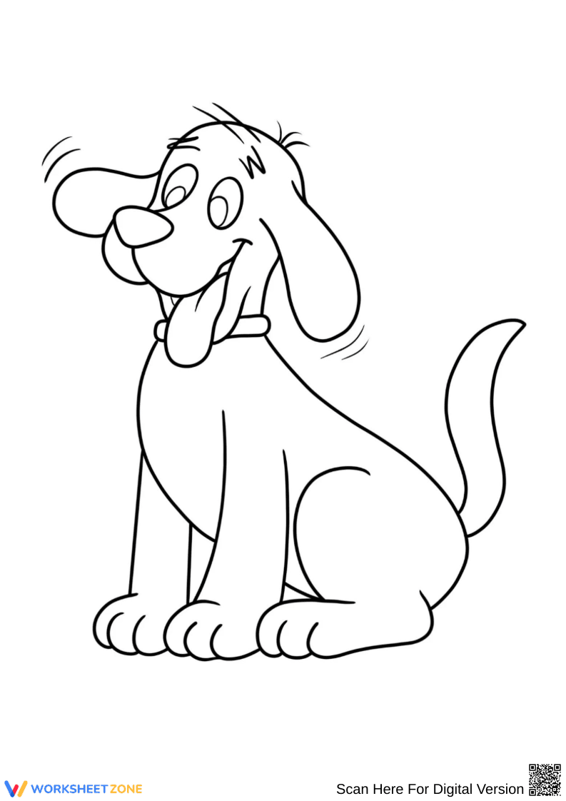 Happy Clifford Coloring Page - Page 1