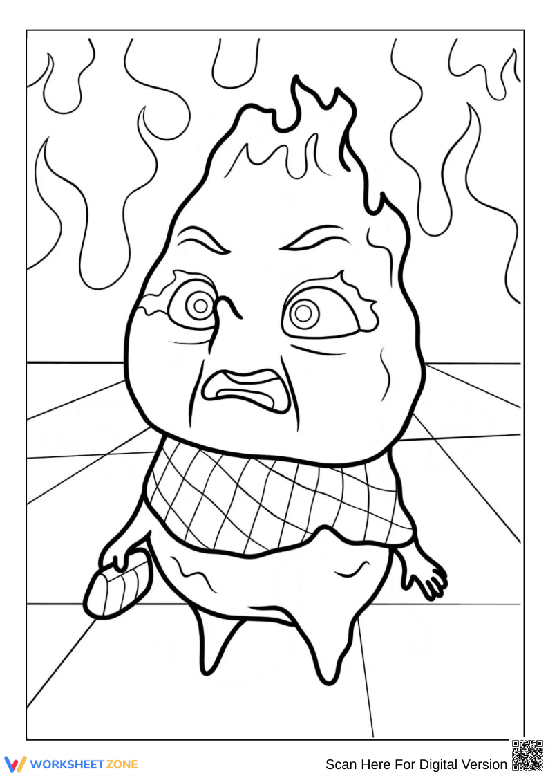 Bernie Lumen Elemental Coloring Page - Page 1