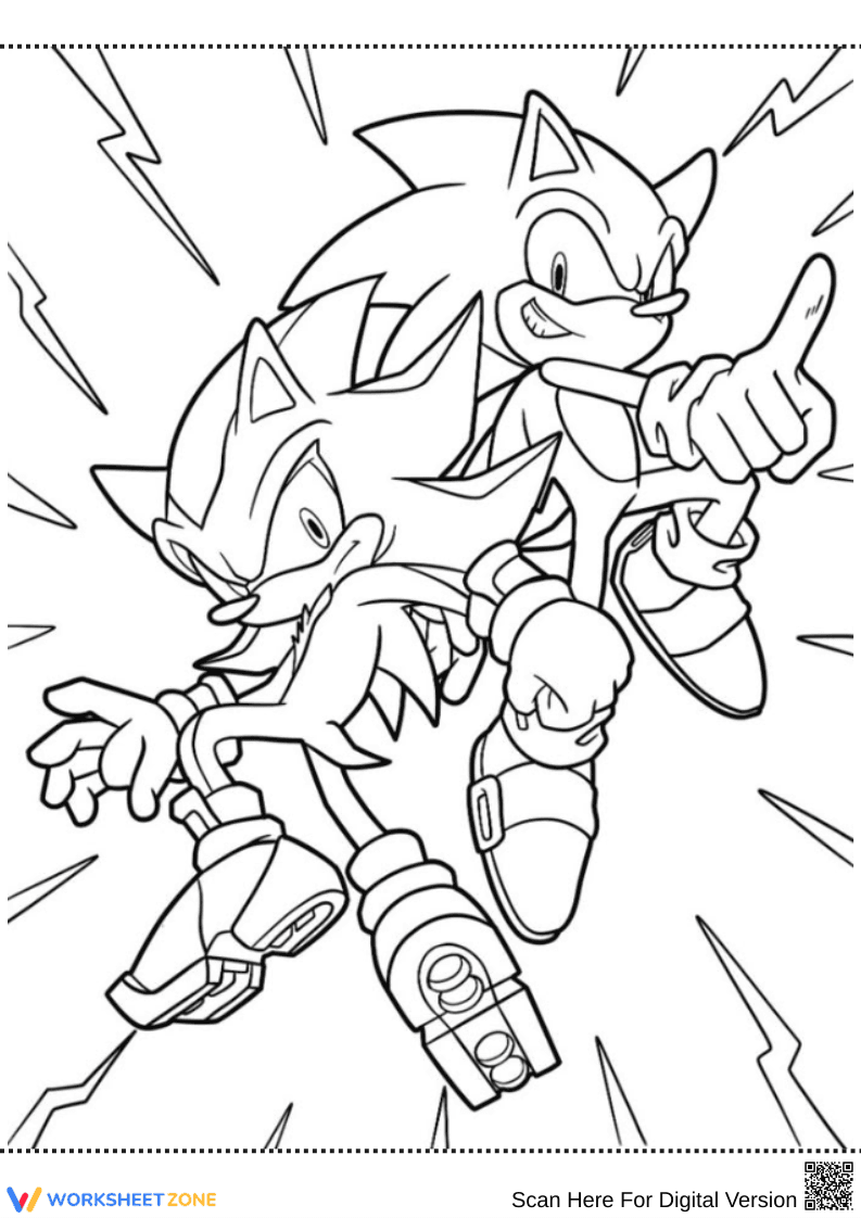 Fun Sonic Coloring Pages for Kids - Page 1