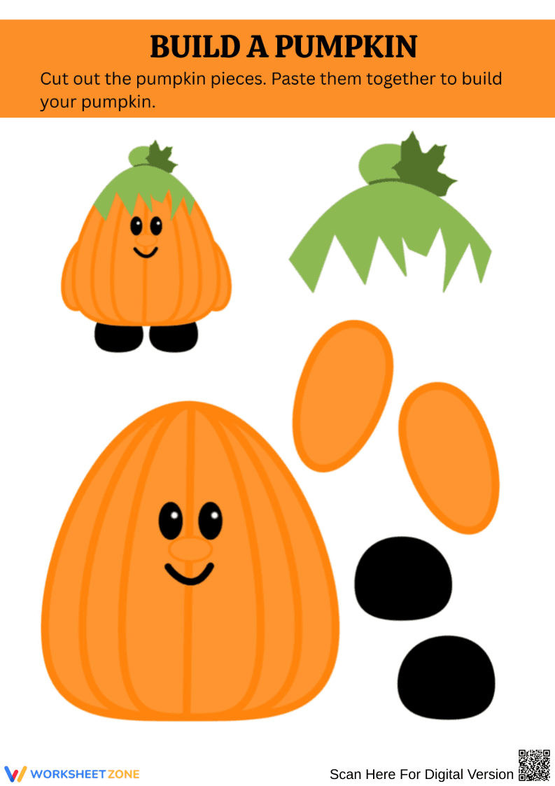 Build a Pumpkin Cut-and-Paste Craft - Page 1