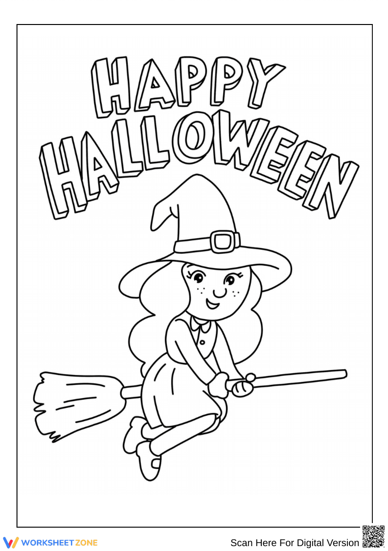 Halloween Greeting Cards Worksheet for Kindergarten - Page 1