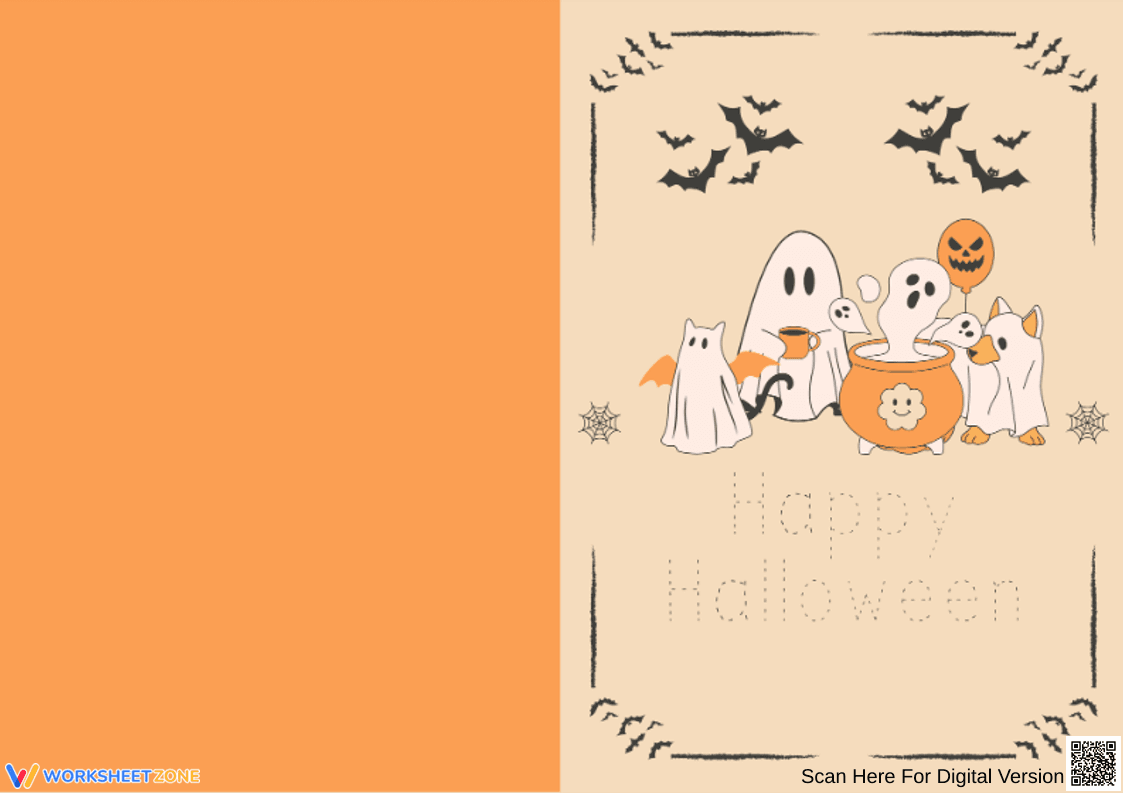 Halloween Greeting Card for Kids - Fun and Festive Design - Page 1