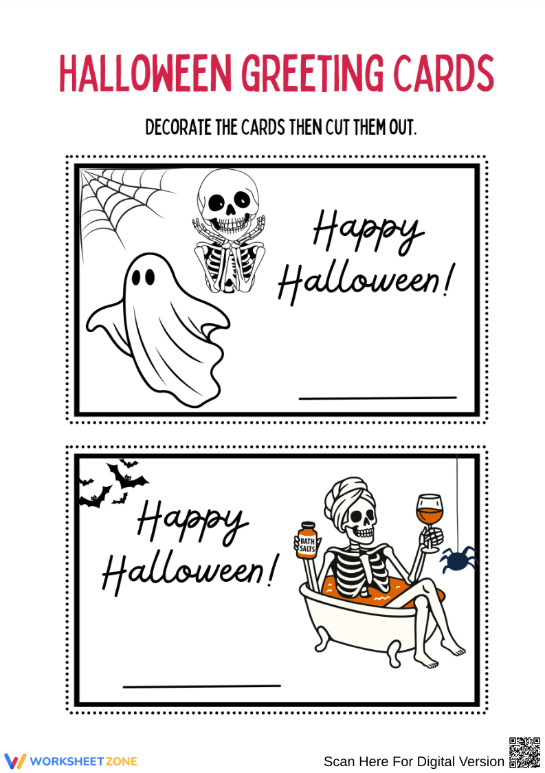 Halloween Greeting Cards Craft for Kids - Page 1
