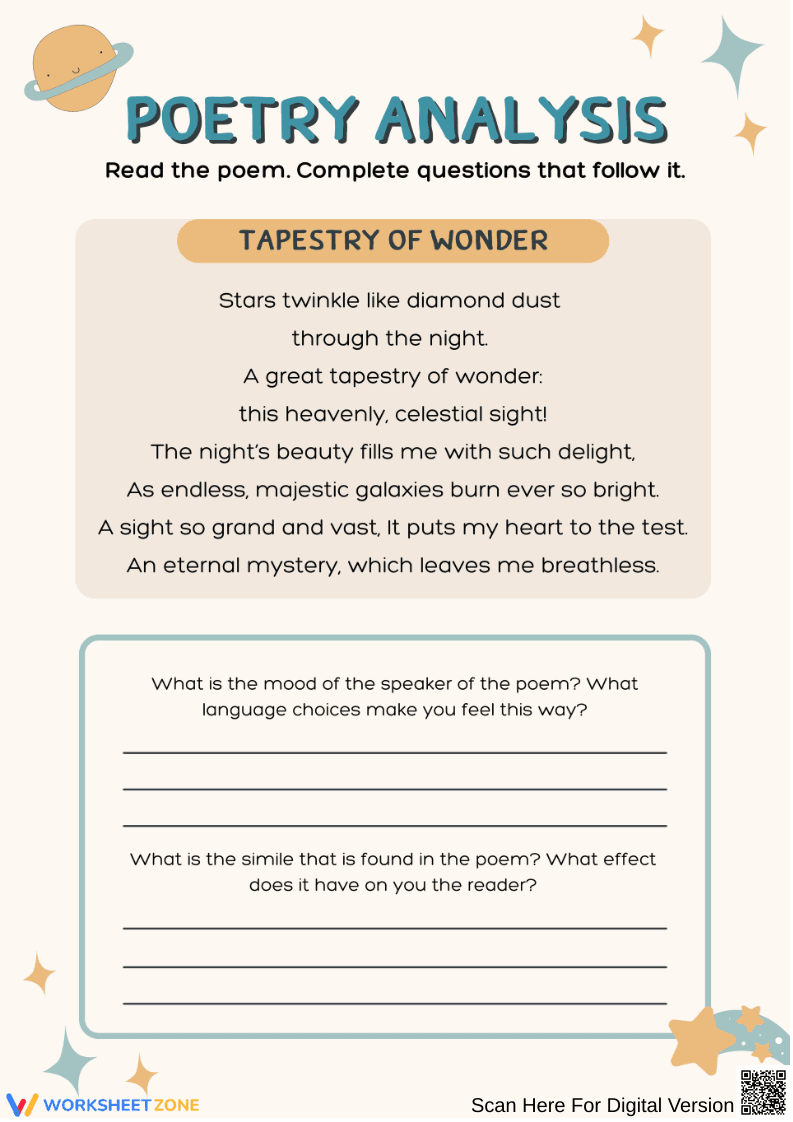 Tapestry of Wonder Poetry Analysis - Page 1