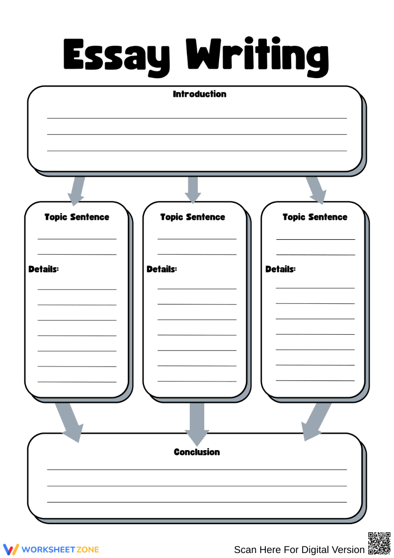 Printable Essay Writing Graphic Organizer - Page 1