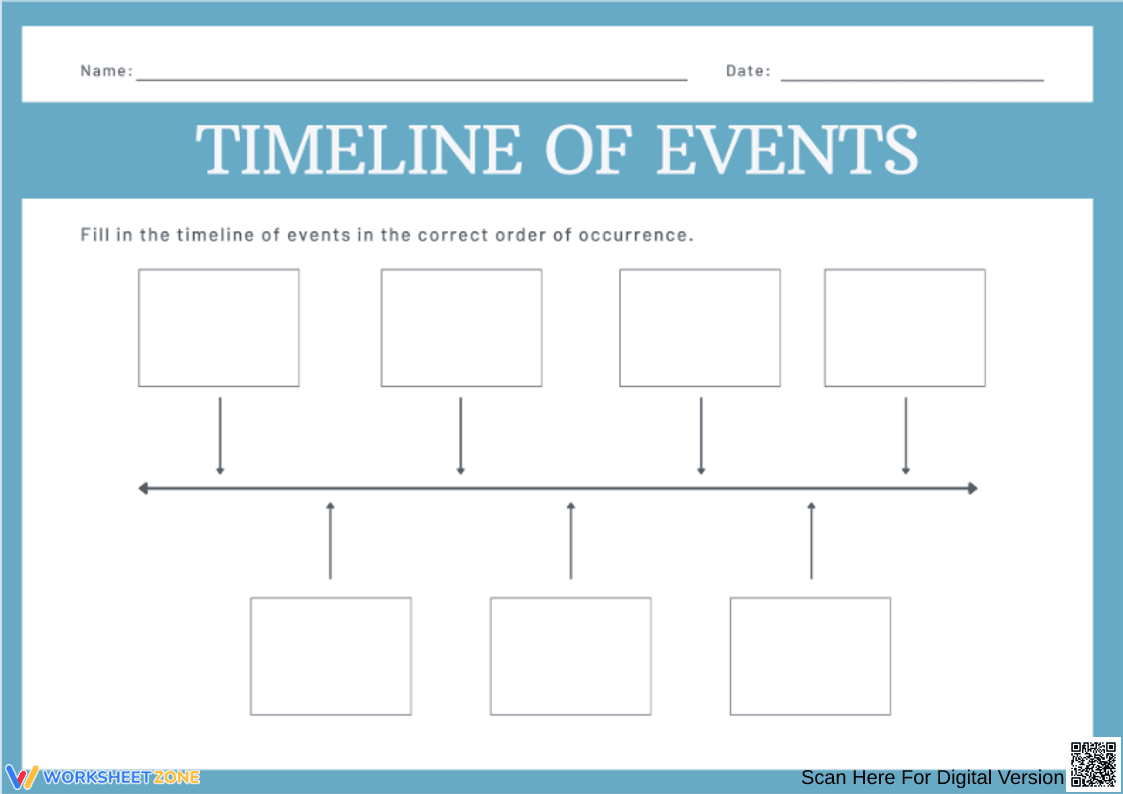 Timeline of Events Worksheet - Page 1
