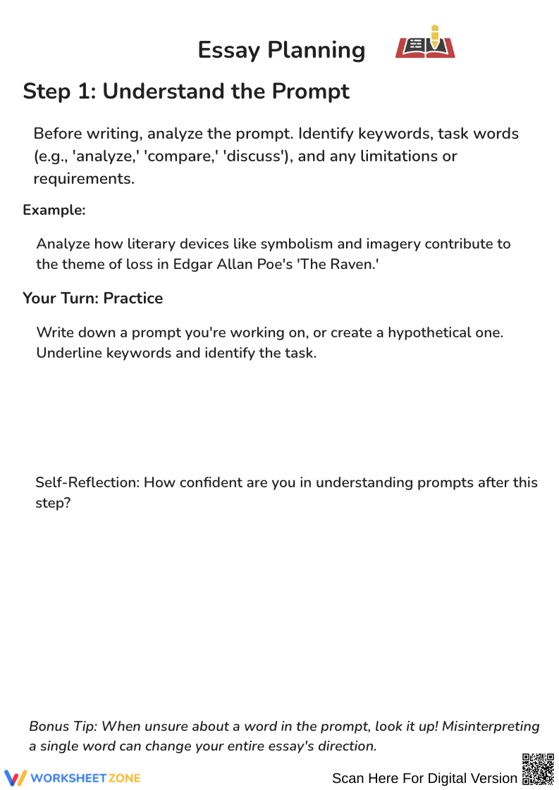 Essay Planning: How to Understand the Prompt - Page 1