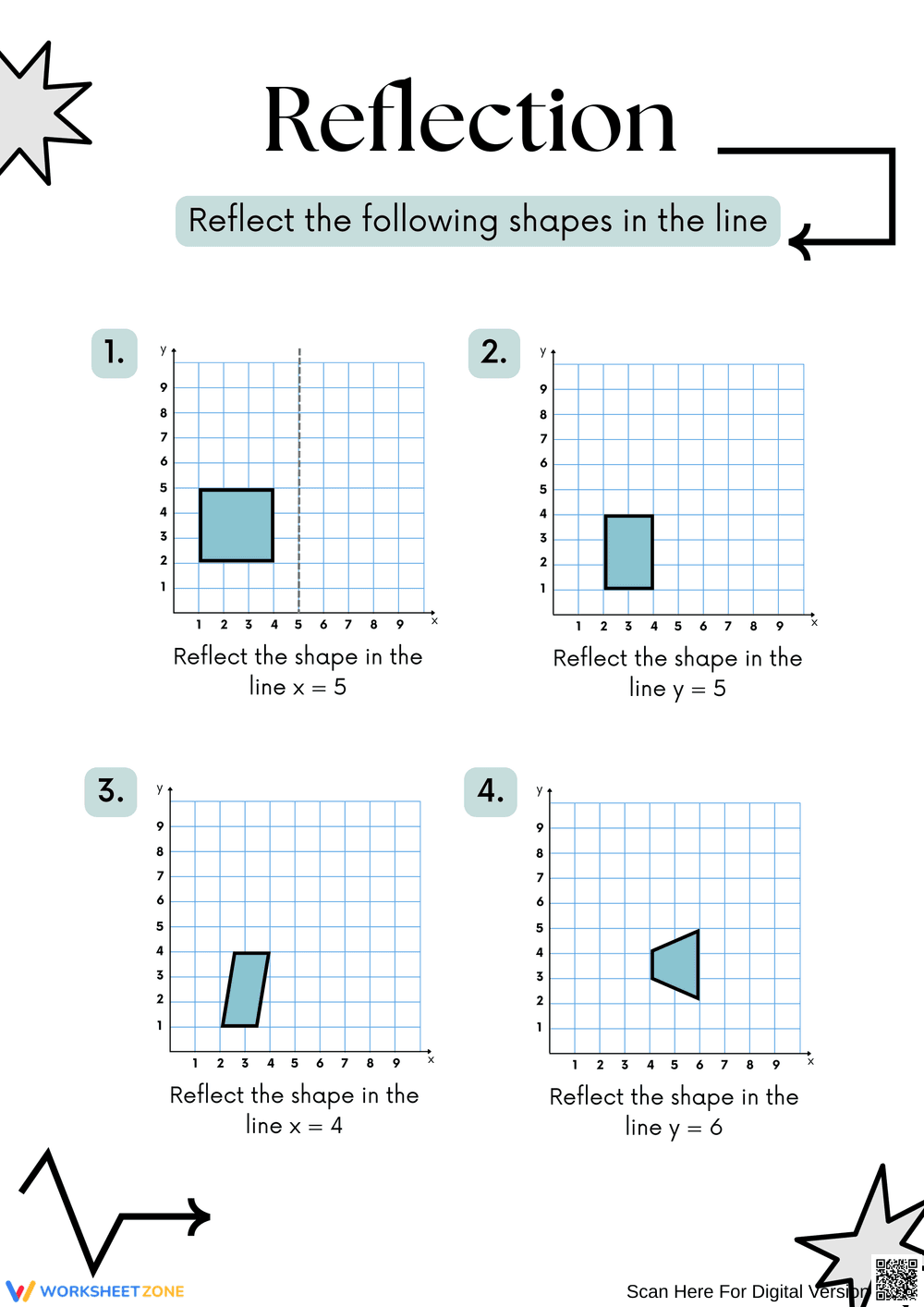 Shape Reflection Activities for Geometry Fun - Page 1