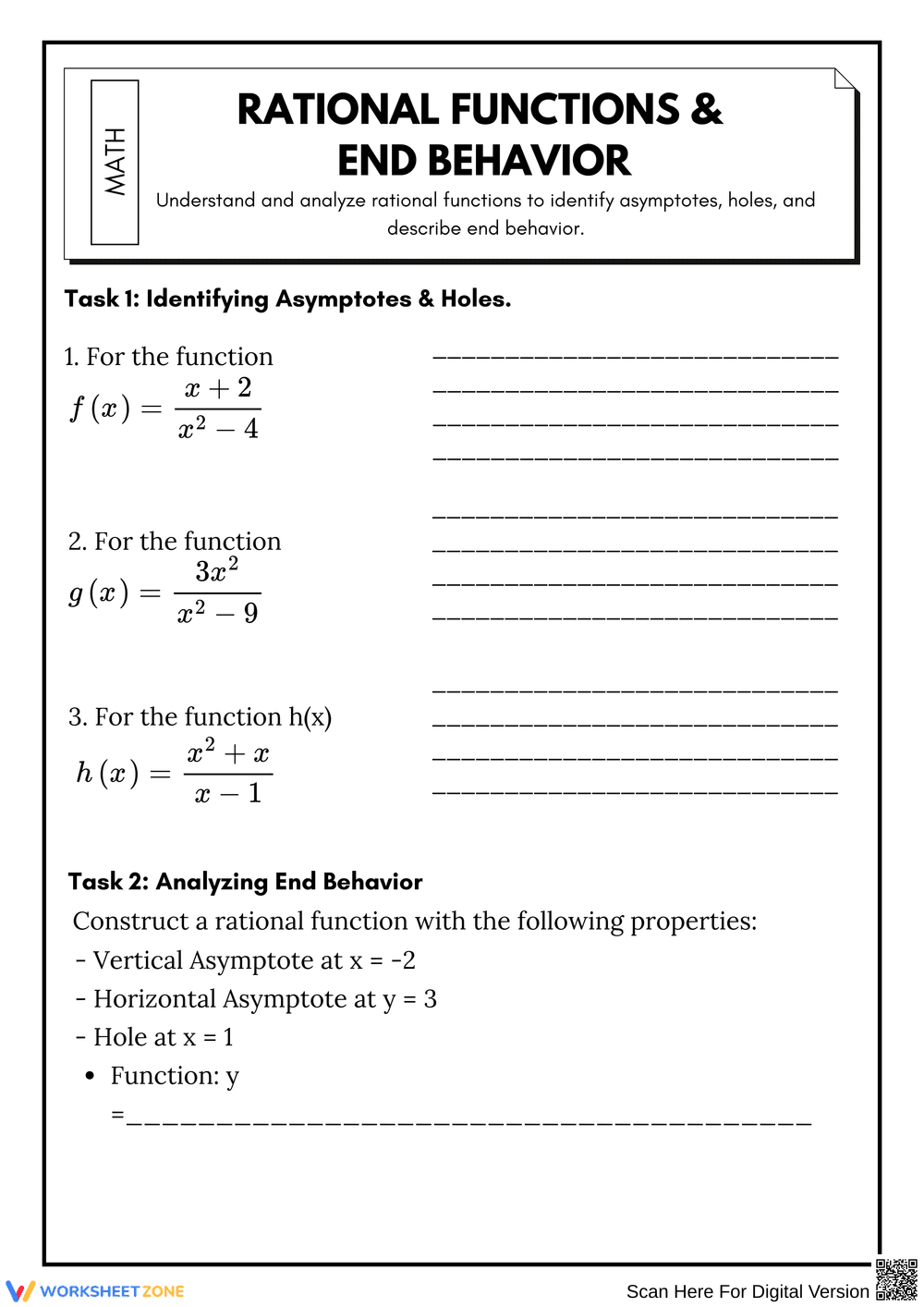 Understanding Rational Functions and Their End Behavior - Page 1