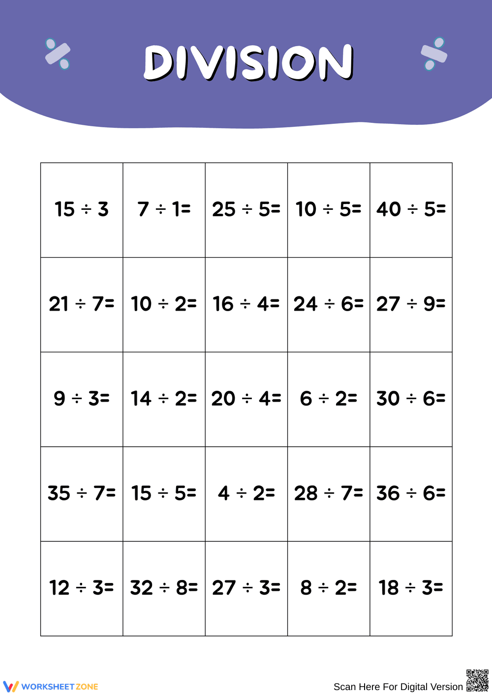 Engaging Division Practice for Students - Page 1