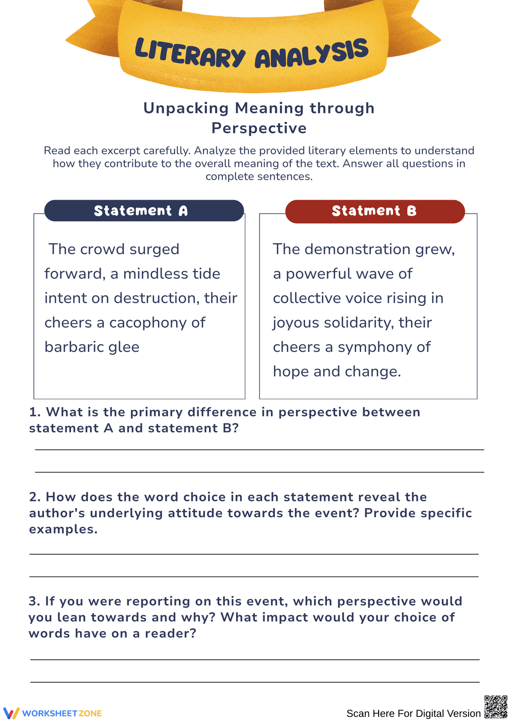 Exploring Perspective in Literary Analysis - Page 1