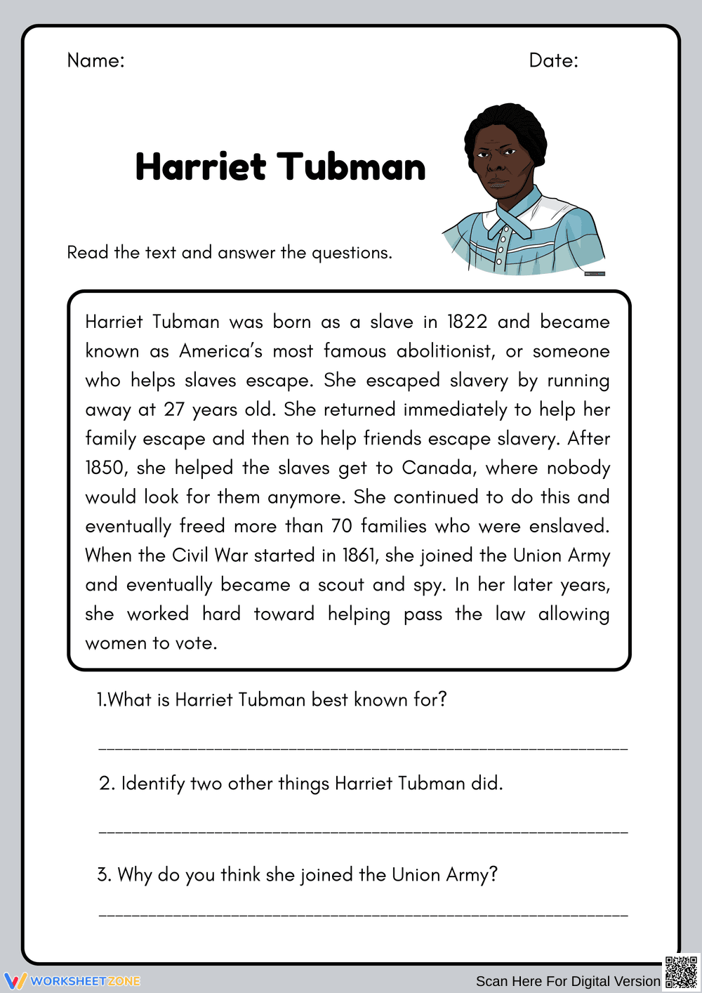 Harriet Tubman: A Hero of Freedom - Page 1