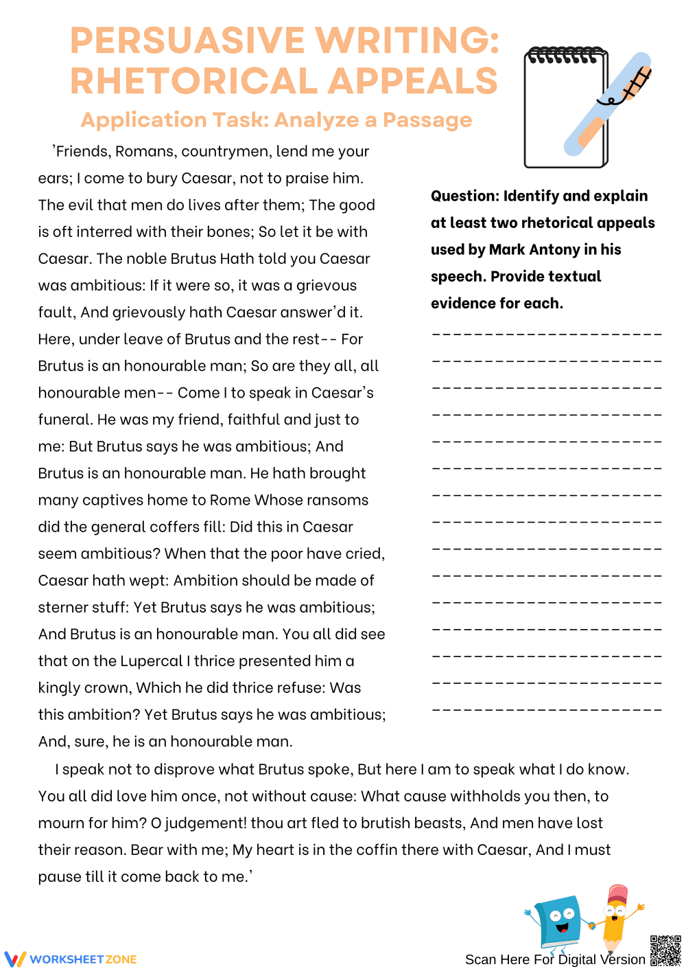 Analyzing Rhetorical Appeals in Persuasive Writing - Page 1