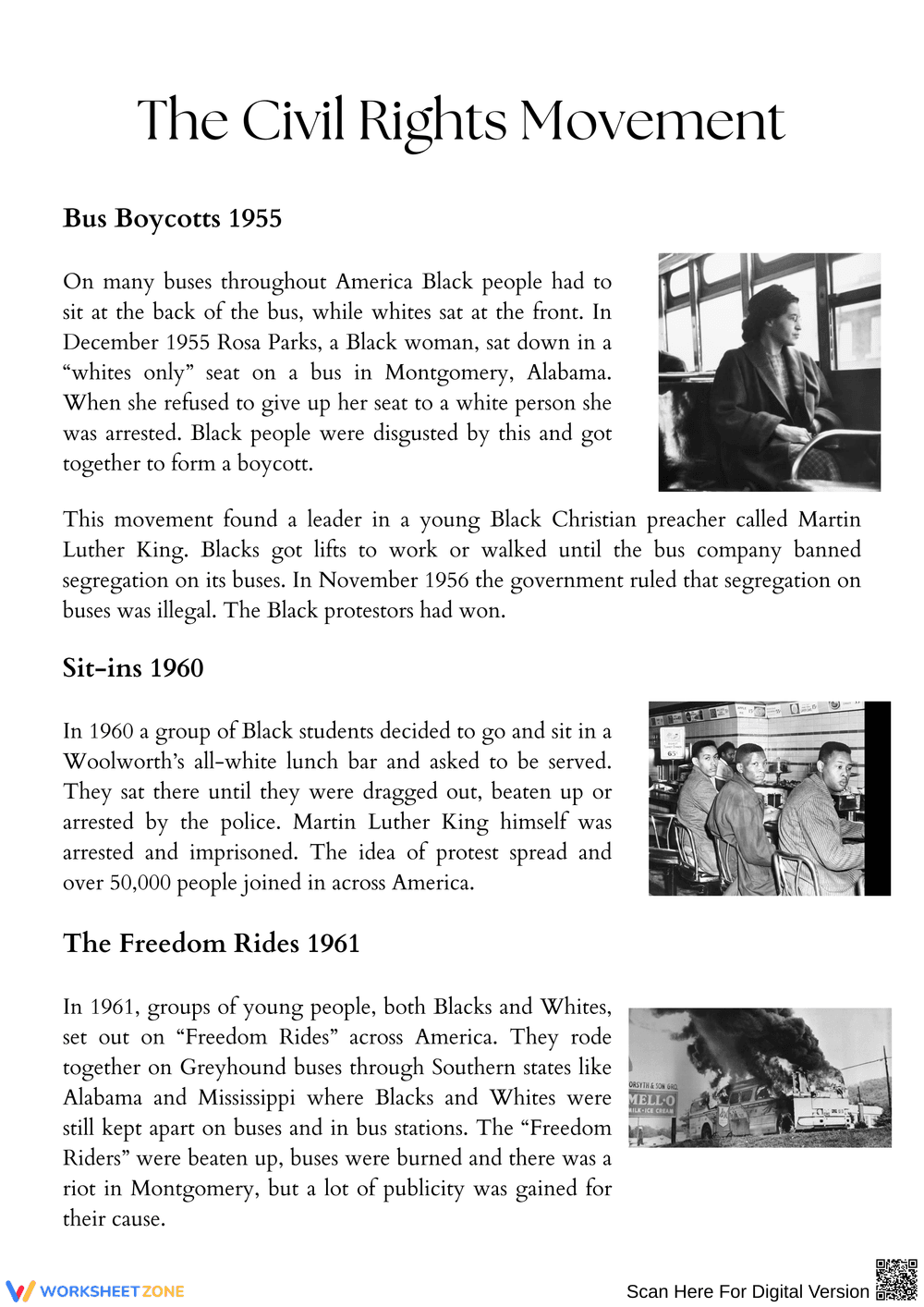 Exploring The Civil Rights Movement Activities - Page 1