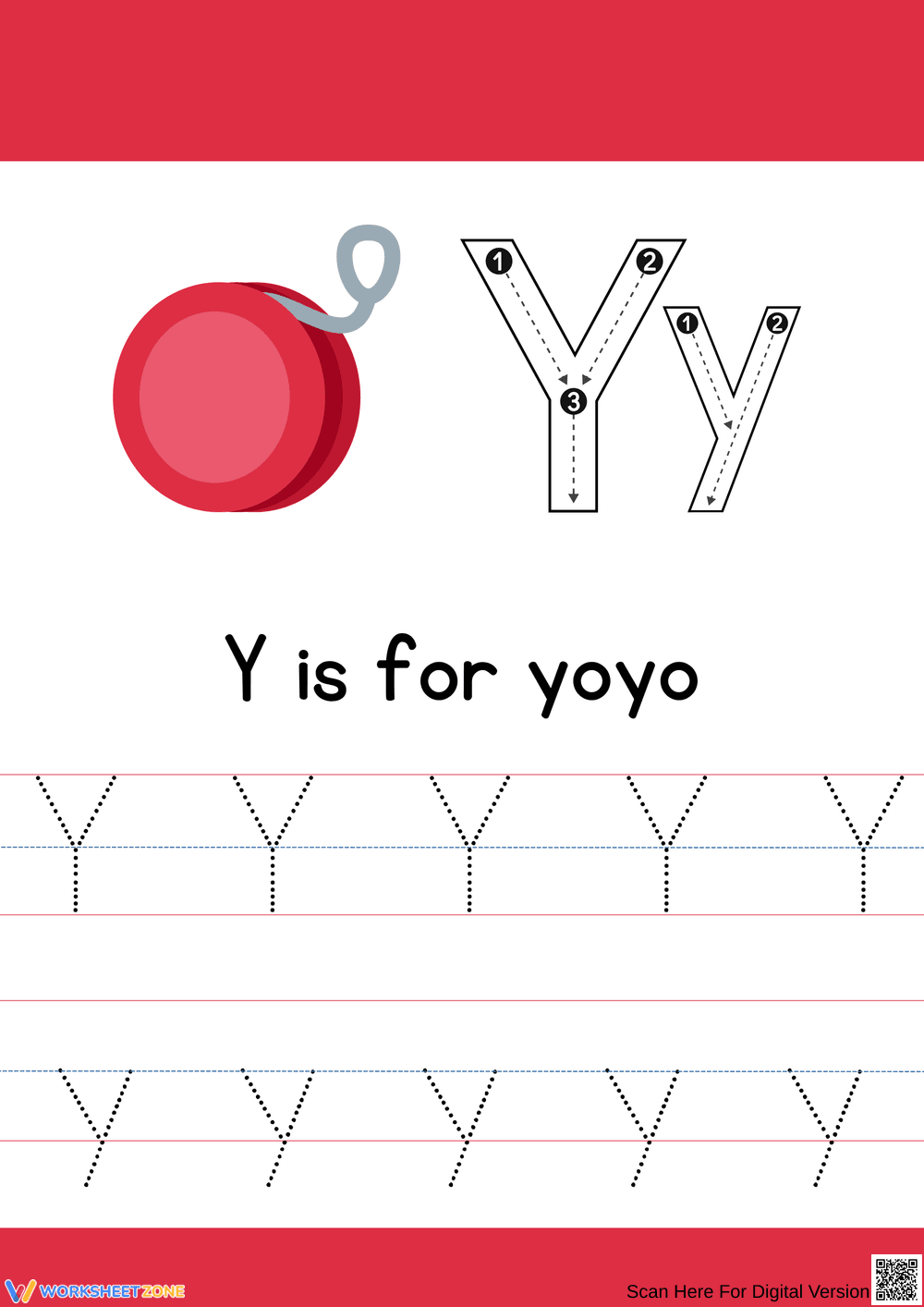 Y is for Yoyo: Practicing Letter Y - Page 1