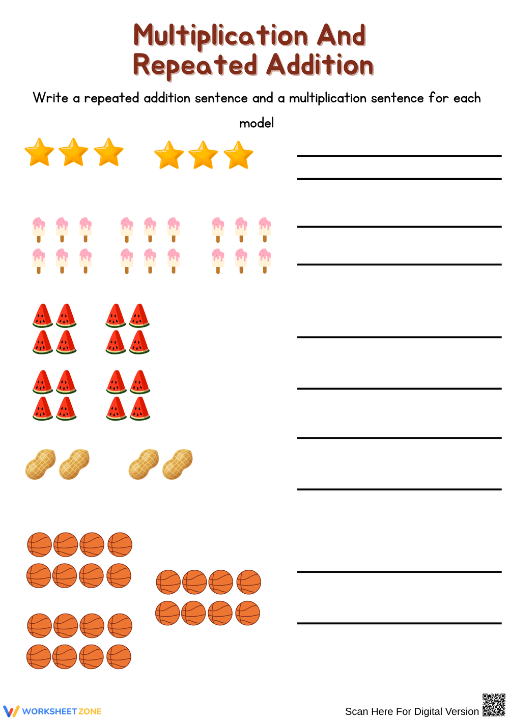 Understanding Multiplication Through Repeated Addition - Page 1