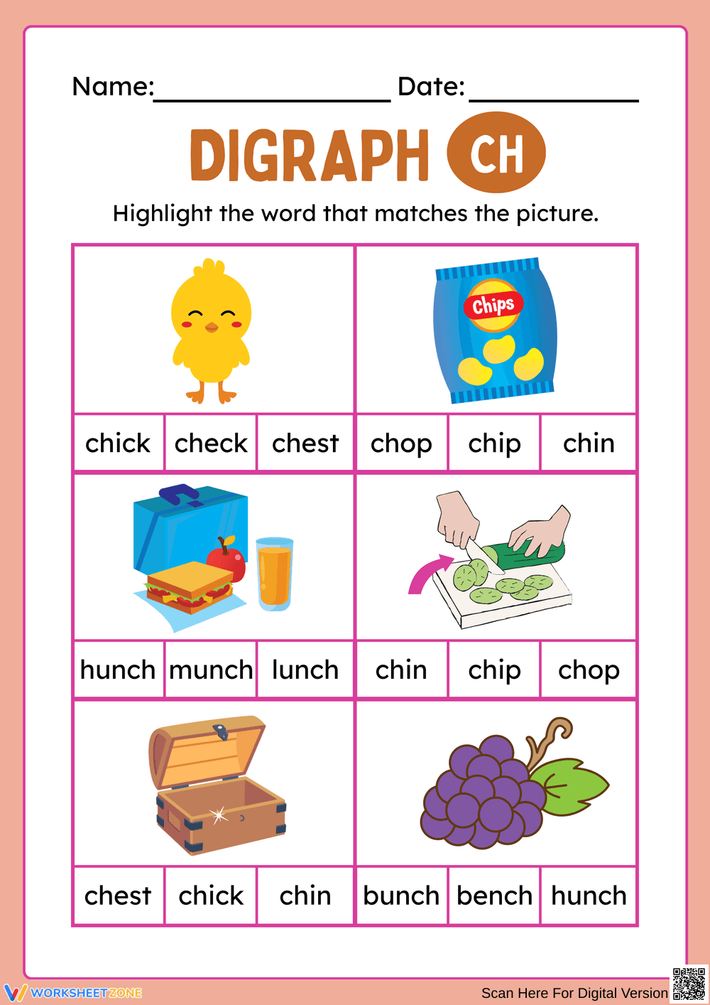 Exploring Digraph CH with Pictures and Words - Page 1