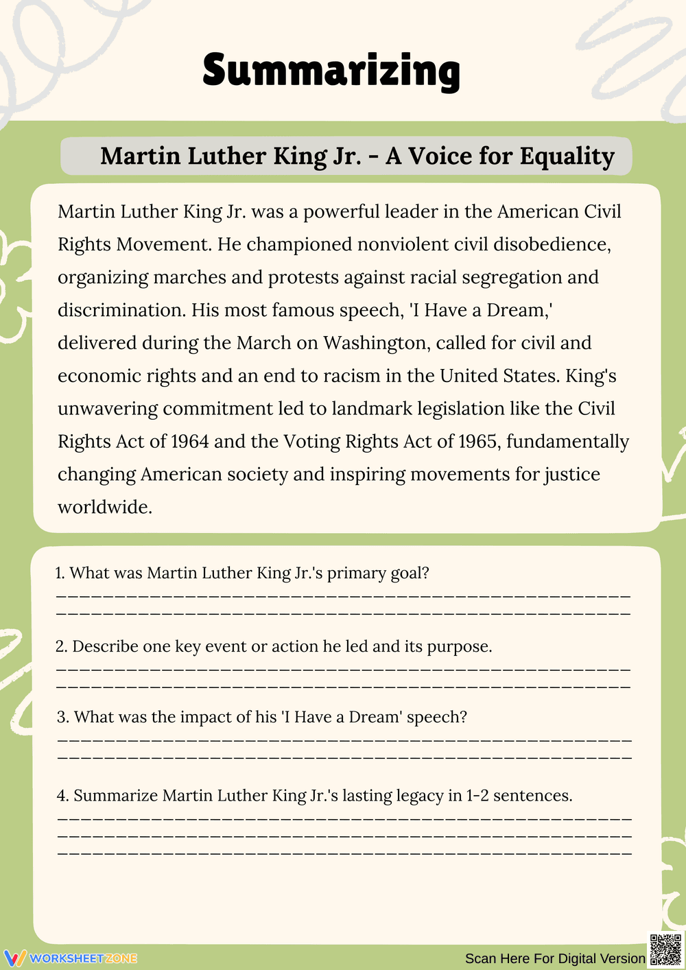 Understanding Martin Luther King Jr.'s Legacy - Page 1