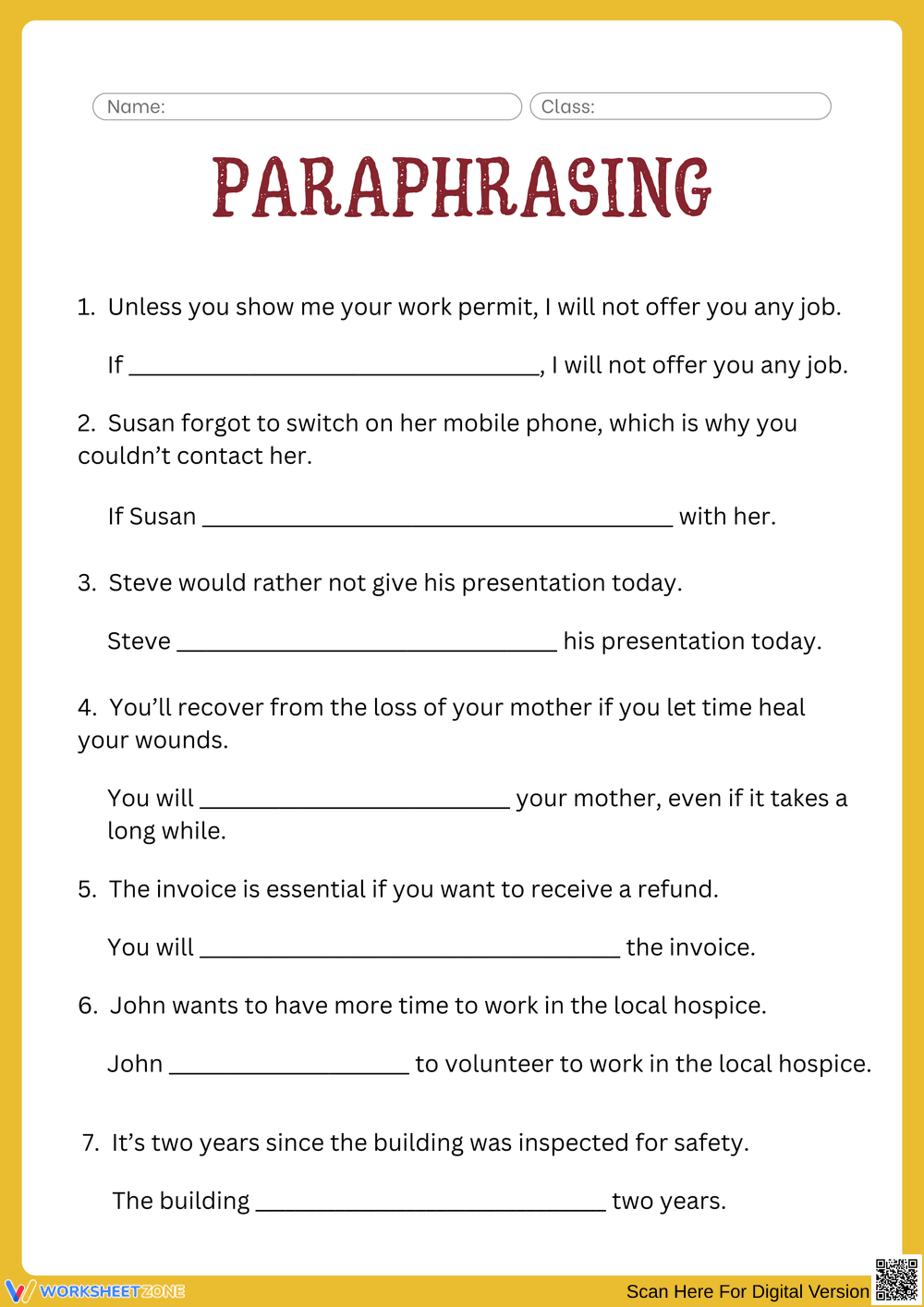 Mastering Paraphrasing Skills in Writing - Page 1