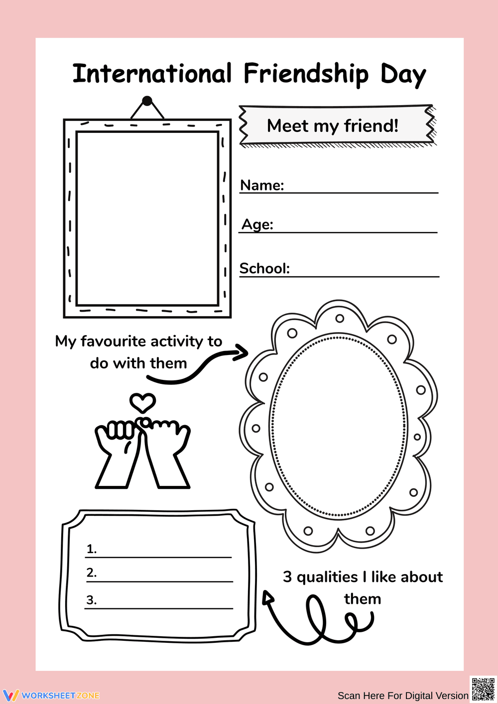 Celebrate Friendship with a Fun Worksheet - Page 1