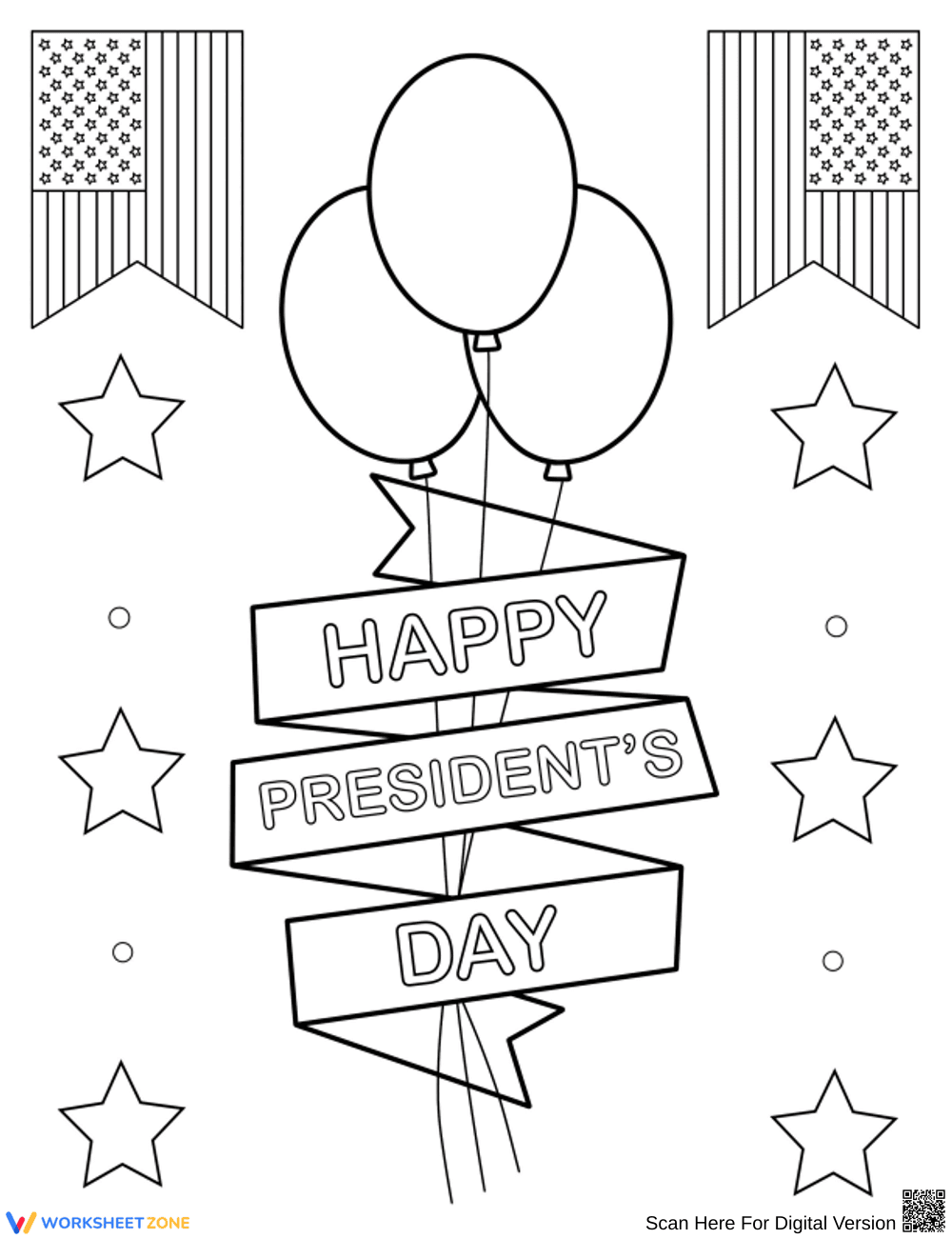 Celebrate Presidents Day with Fun Coloring Activity - Page 1