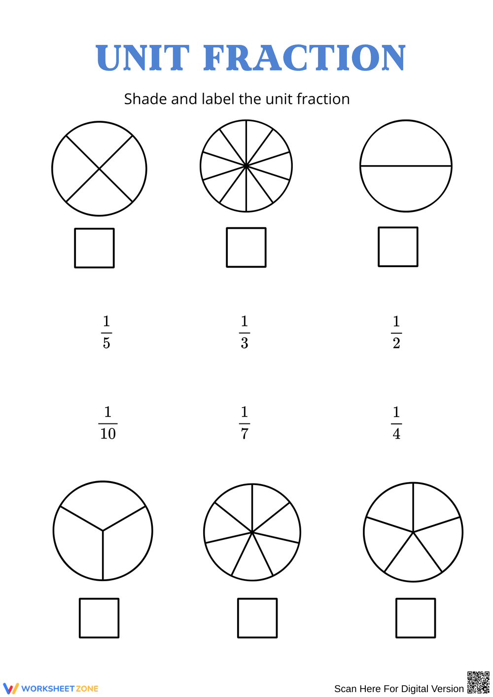 Understanding Unit Fractions with Visuals - Page 1