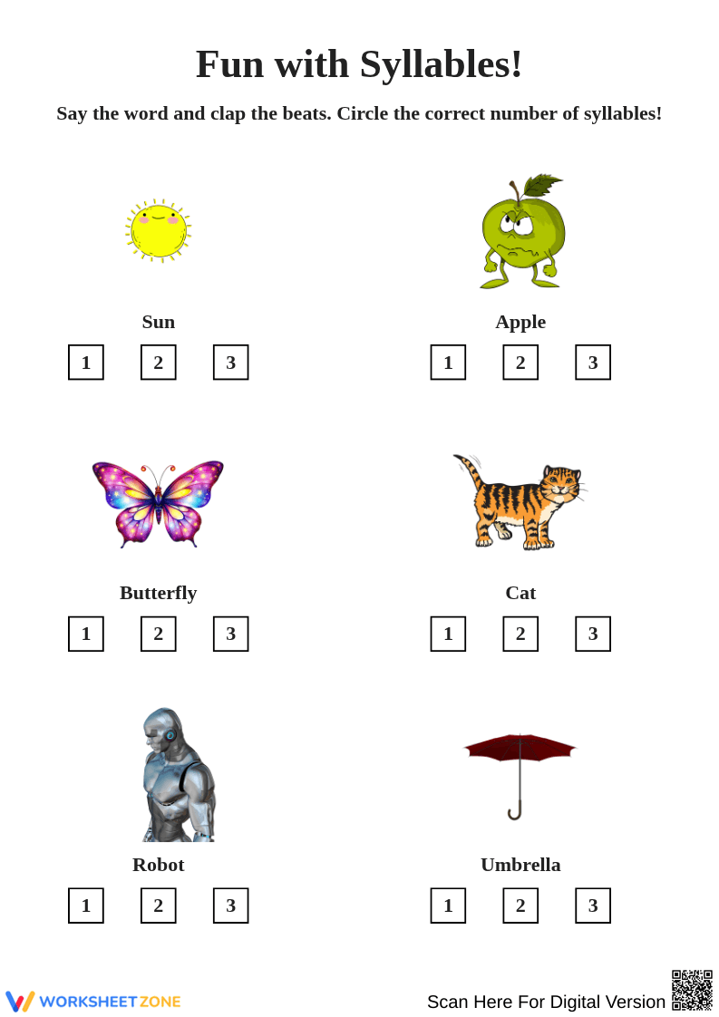 Exploring Syllables with Fun Activities - Page 1