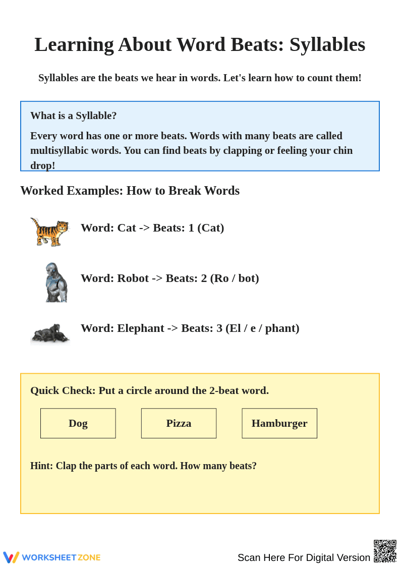 Exploring Syllables and Word Beats - Page 1