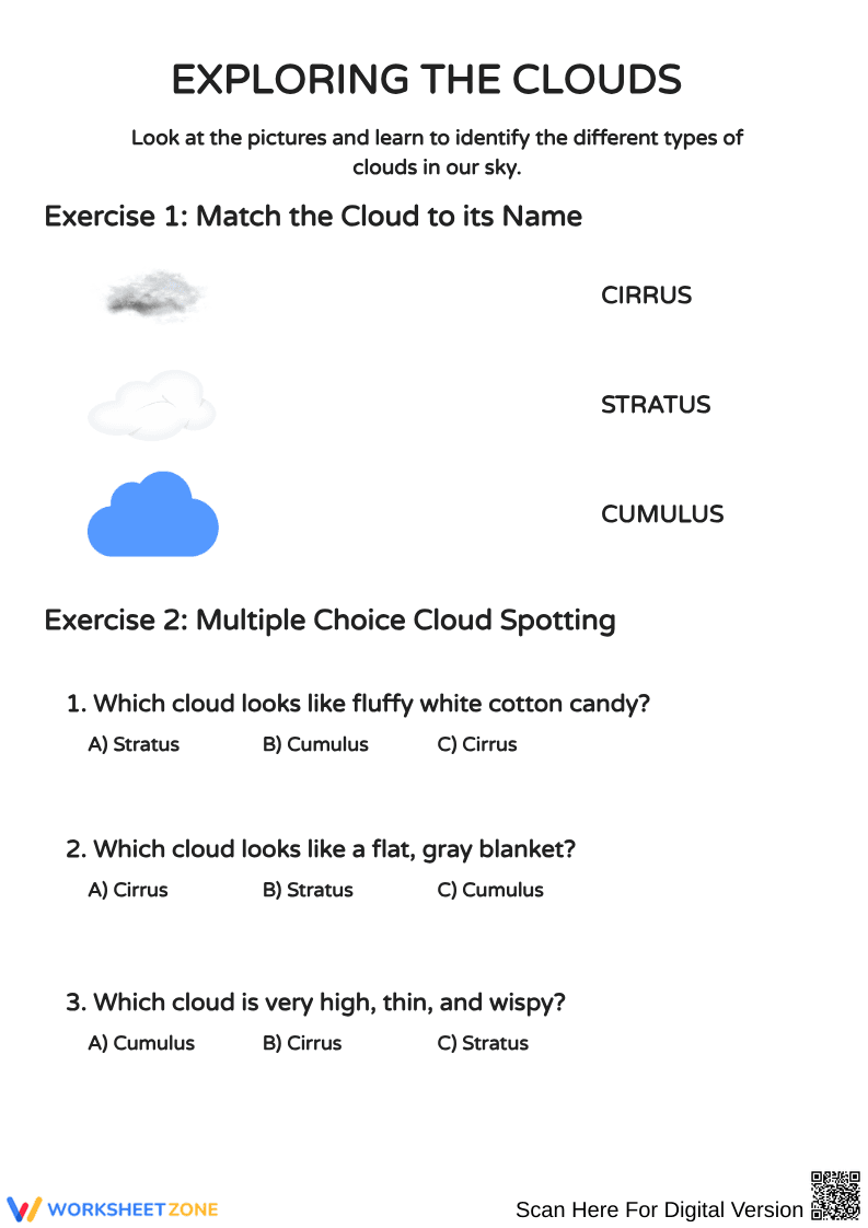 Exploring Cloud Types Through Fun Activities - Page 1