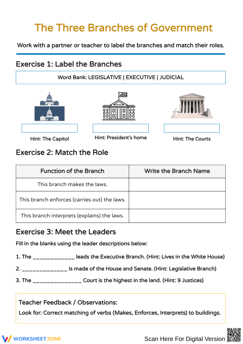 Understanding The Three Branches Of Government - Page 1